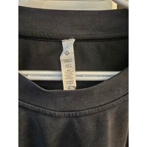 Lululemon Softstreme Perfectly Oversized Cropped Crew Black Size 8 LW3FE9S